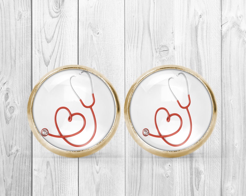Stethoscope nursing stud earrings nurse accessories nurse graduation gift nurse jewelry nurse gift rn gifts,hypoallergenic doctor gift