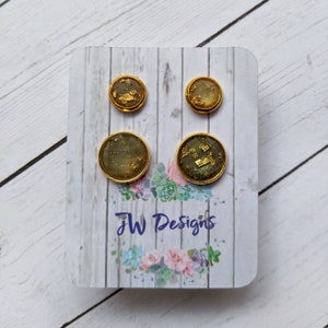 Mommy and me grey/gold foil stud earrings, daughter gift, gift for mom, for mother, mother daughter gift, gift for her, christmas gift