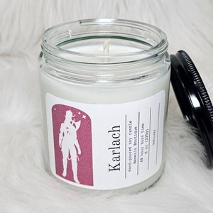 Karlach Candle, Vetiver, 100% Soy Wax, 8oz, BG3 candle.