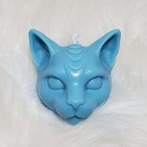 Moon Phases Cat Candle: Custom Scent, Gothic Soy Wax Candle