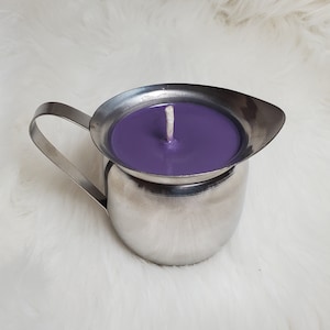 Big Metal Pitcher candle for wax play [choose your wax color] 8oz, soy wax.