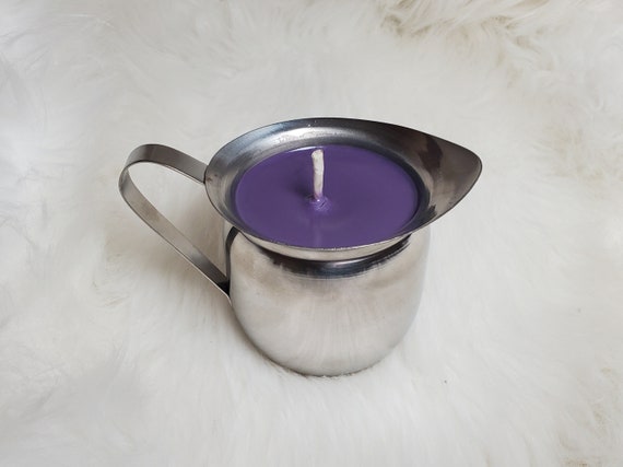 Big Metal Pitcher Candle for Wax Play choose Your Wax Color 8oz, Soy Wax. 