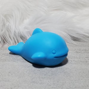Whale Shaped Soap: Custom color and scent, donkey milk soap base.