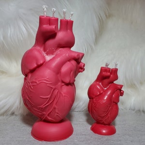 HUGE Anatomical Heart Shaped Candle: Custom scent and color, Soy wax. Gothic, alternative, witchcraft candle.