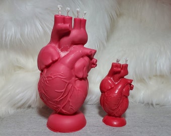 HUGE Anatomical Heart Candle: Custom Scent & Color, Soy Wax