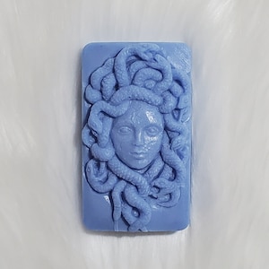 Medusa Soap: Custom scent and color, donkey milk soap base.