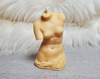 Venus Bust Woman Candle: Custom scent and color, Soy wax. Goddess, witchcraft candle.