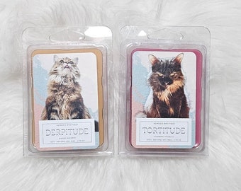 Cat Attitude Wax Melt Gift Set,  100% Soy wax, almond macron and cranberry prosecco.