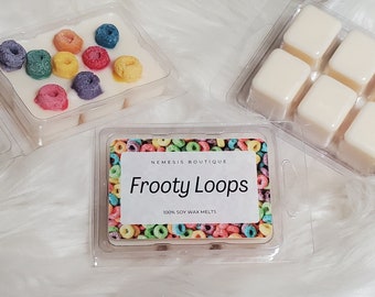 Frooty Loops Cereal Wax Melt, 100% Soy Wax Melts.