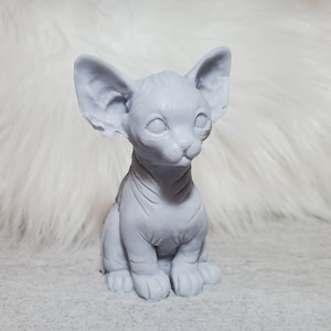 Sphynx Cat Shaped Soap: Custom scent and color, donkey milk soap base.