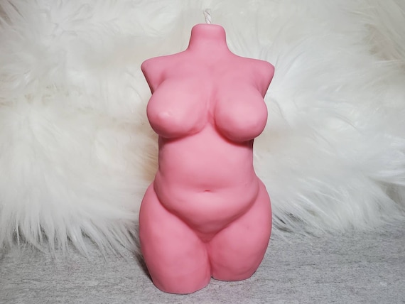 BIG Full Figure Nude Woman Candle: Custom Scent and Color, Soy Wax. -   Denmark