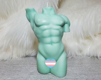 Kerze Aus Sojawachs In Form Eines Männerkörpers – Nude-Farbton, Ca. 6 X 9 X 12 Cm, Für Deko & Geschenke