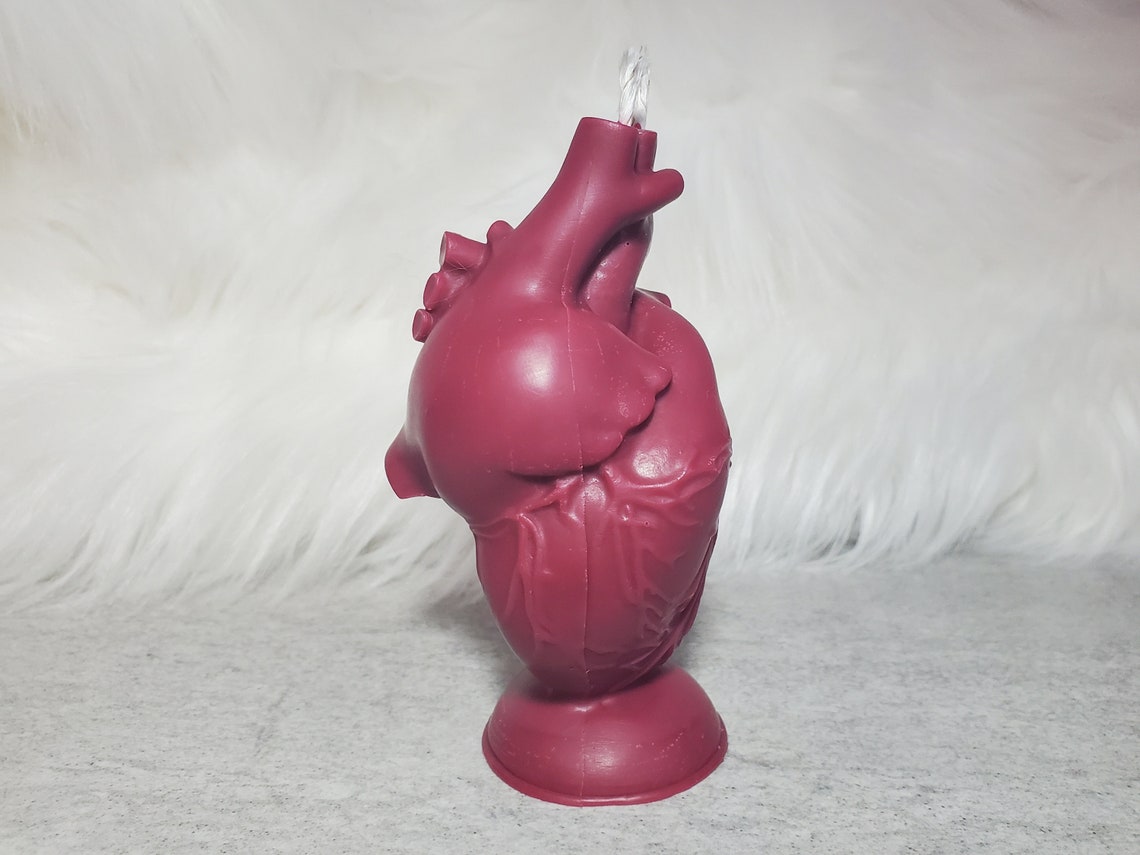 Anatomical Heart Shaped Candle Custom Scent and Color Soy Etsy