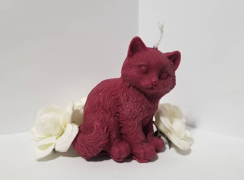 Cat Shaped Candle Custom scent and color Soy wax kitty. Etsy