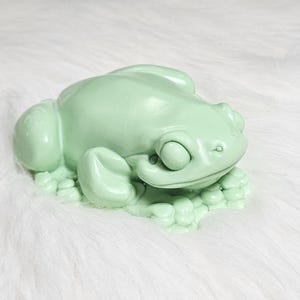 Large Frog Shaped Soap: Donkey Milk Soap, Custom scent and color.
