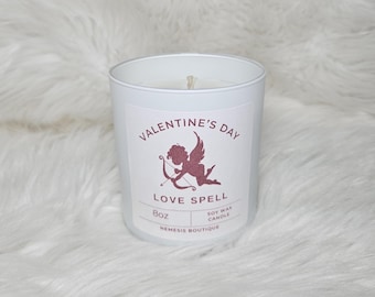 Love Spell Candle: Handmade Soy Wax Candle, Romantic Scent
