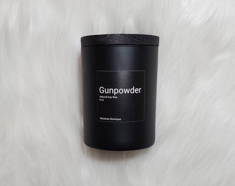 Gunpowder, 100% Soy Wax Candle, 8oz.