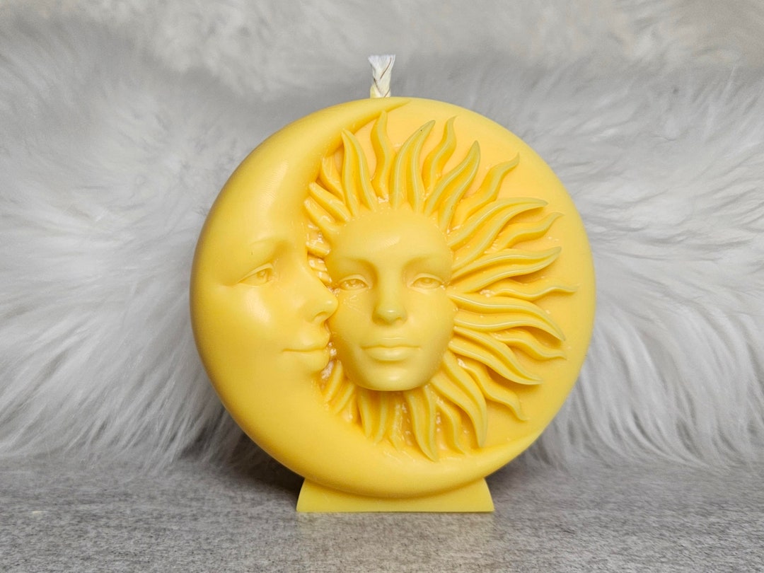 Sun and Moon Candle: Custom Color and Scent, 100% Soy Wax. - Etsy