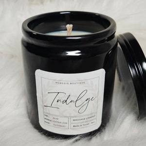 Indulge Massage Candle, 8oz, wax play, Cactus Flower.