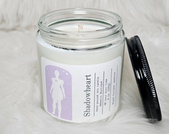 Shadowheart Candle, Black Currant Jasmine, 100% Soy Wax, 8oz, BG3 candle.