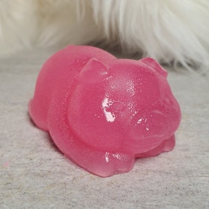 Jelly Pig Shaped Soap: Custom scent and color.