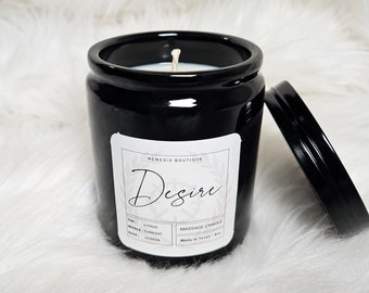 Desire Massageljus, 225 g, vaxfärg, vinbärsjasmin.
