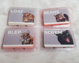 All Cats Wax Melt Gift Set,  100% Soy Blep, Screm, Beans amd Loaf.