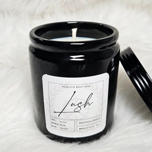 Lush Massage Candle, 8oz, wax play, brandied pear.