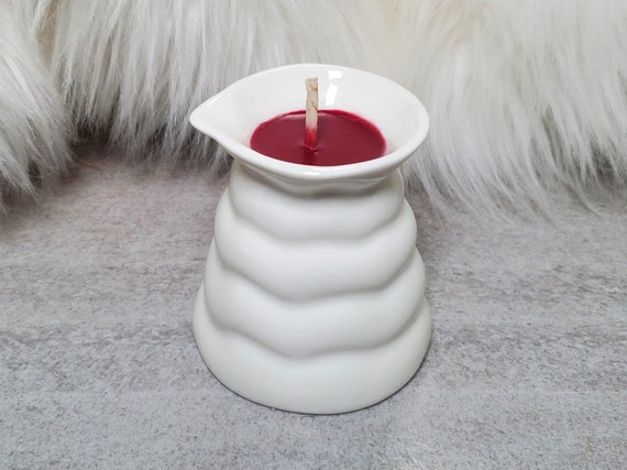 Textured Pitcher candle for wax play [choose your wax color] 3.5oz, soy wax.