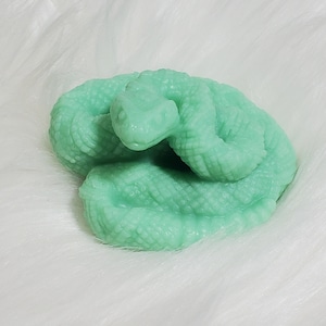 Snake Shaped Soap: Custom color and scent, donkey milk soap base.