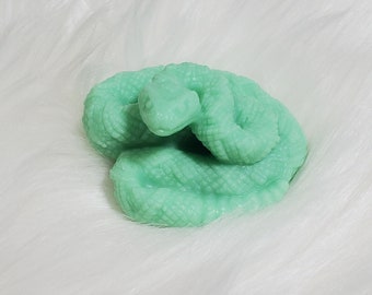 Snake Shaped Soap: Custom color and scent, donkey milk soap base.