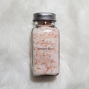 Jasmin Rose Badesalz, 220 ml Spa, Bad, Dusche Geschenk.