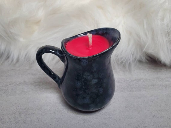 Black Pitcher Candle for Wax Play choose Your Wax Color 4oz, Soy Wax. 