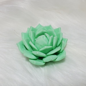 Succulent Shaped Soap: Custom scent and color, donkey milk base.