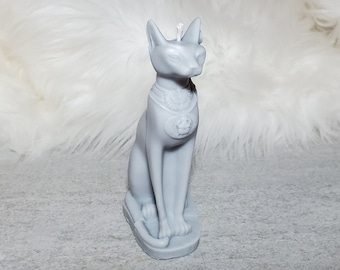 Bastet Cat Shaped Candle: Custom scent and color, Soy wax. Gothic, alternative, witchcraft candle.