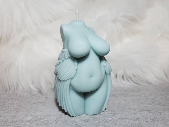 BIG Full Figure Nude Woman Candle: Custom Scent and Color, Soy Wax. 