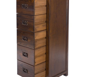 Colonial  5 Drawer Narrow Chest of Drawers.