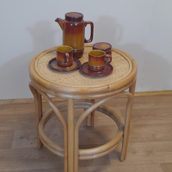 Cane Side Table Etsy UK