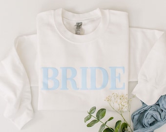 Embossed Bride Sweatshirt Gift for Her, Future Mrs Sweatshirt, New Mrs Sweater, Bride To Be Gift, Bridal Shower Gift Bridal Sweater