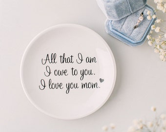 Mother of the Bride Gift, Mom Birthday Gift, Personalized Mother of the Bride Ring Dish, I Love You Mom Gift