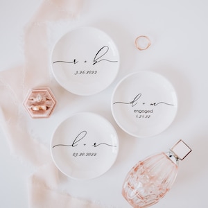 Personalized Wedding Ring Dish: Custom Engagement Jewelry Tray