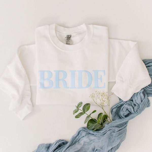 Embossed Bride Sweatshirt Gift for Her, Future Mrs Sweatshirt, New Mrs Sweater, Bride To Be Gift, Bridal Shower Gift Bridal Sweater