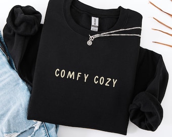 Comfy Cozy Crewneck Sweatshirt: Cotton-Blend Loungewear