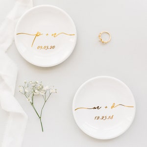 Personalized Trinket Dish, Wedding Ring Holder, Engagement Jewelry Dish, Gift for Bride, Engagement Gift, Jewelry Tray, Wedding Gift