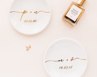 Personalized Gift for Wedding Gift  Bride Gift Initial Ring Dish Gift for Bride and Groom Engagement Party Gift Top Bridesmaid Gift