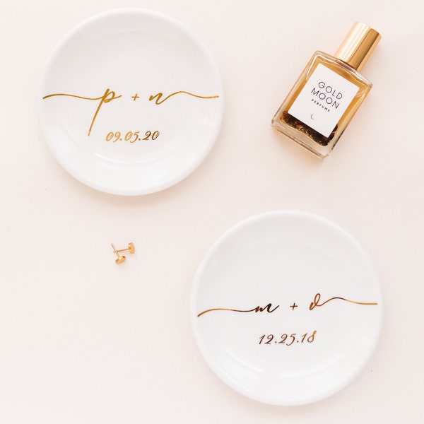 Personalized Gift for Wedding Gift  Bride Gift Initial Ring Dish Gift for Bride and Groom Engagement Party Gift Top Bridesmaid Gift