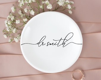 Custom Doctor Ring Dish Gift for Her Dish for Physician Jewelry Holder Gift Medical School Graduation Gift for PHD Dish