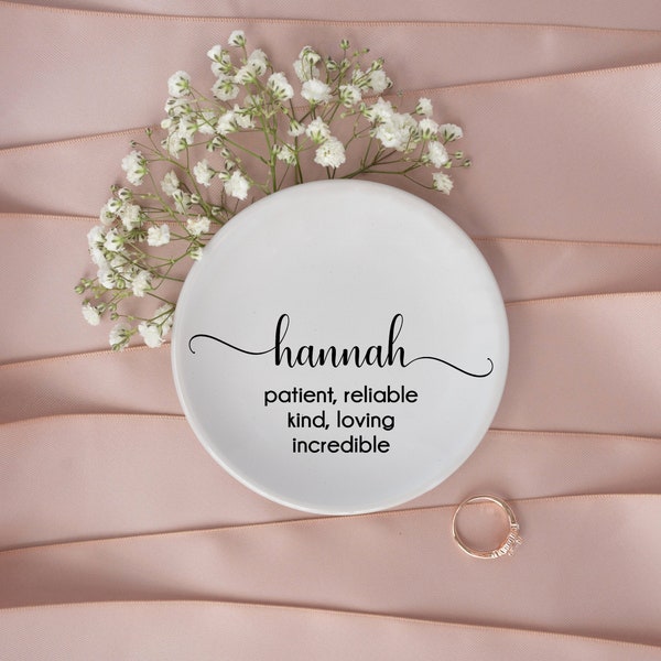 Personalized Words of Encouragement Gift for Her Jewelry Dish, Mothers Day Gift, Birthday Gift for Her, Teachers Gift, Bridesmaid Gift