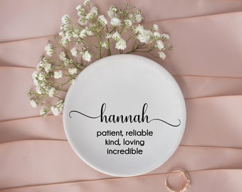 Personalized Words of Encouragement Gift for Her Jewelry Dish, Mothers Day Gift, Birthday Gift for Her, Teachers Gift, Bridesmaid Gift