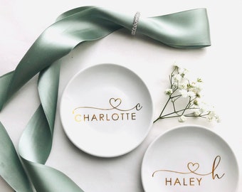 Personalized Trinket Dish, Personalized Ring Dish, Personalized Jewelry Dish, Wedding Bridesmaid Gift, Ring Holder, Birthday Gift for Her